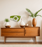 Mid Century Modern Royalexe Laminate Clock By Royale - Radio Grill in Avocado - Image 2