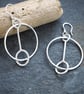 Large Silver Hoop Earrings, Argentium Silver Earring Hoops, Handmade Hoops - Image 3
