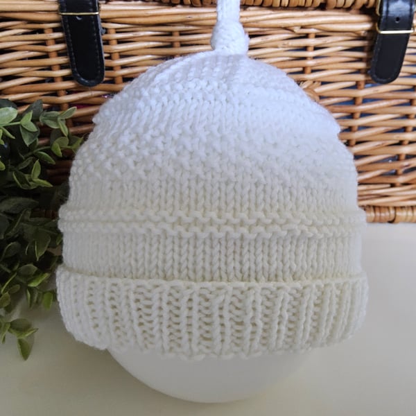 Designer Baby Beanie Merino Wool Hat 3-9 months size 