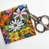 Flower sewing needle and pins case. 