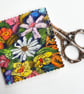 Flower sewing needle and pins case. 
