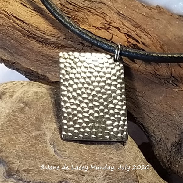 Gents Fine Silver Tag Pendant (ON SALE - PRICE REDUCED)