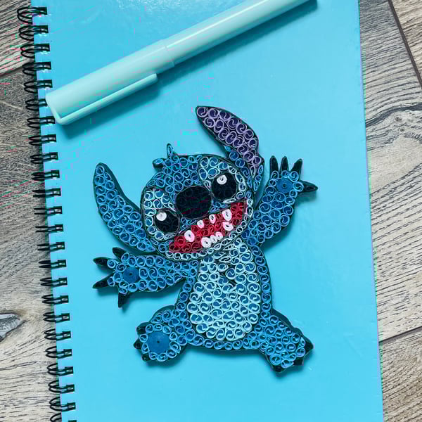 Stunning Handmade Quilled Stitch Notebook & Pen Set  Size A5 