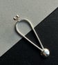 Sterling silver SINGLE statement earring. Spoon earring  - Image 3