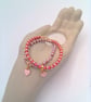 Bracelet with an Enamelled Heart Charm, Gift for Her, Bracelet, Heart Bracelet - Image 7