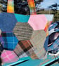 Harris Tweed Hexagonal patchwork shopper bag with bee buttons - Image 2