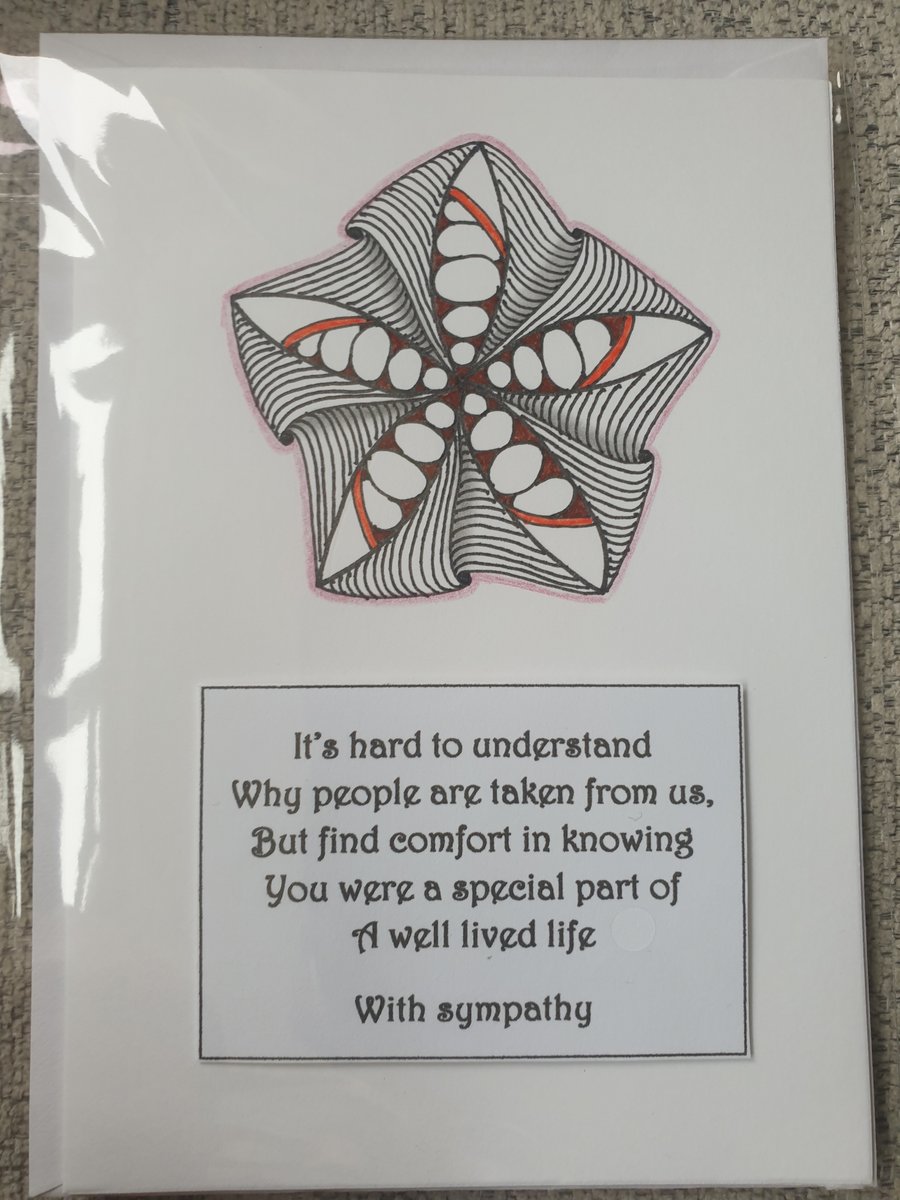 Hand drawn sympathy card