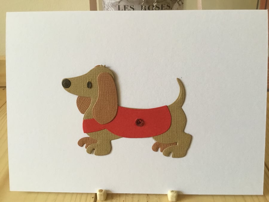 Cute sausage dog card for any occasion. CC355