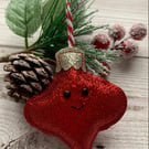 Bobbie Bauble, Bauble Decoration, Felt Decoration, Glitter Decoration, Bauble