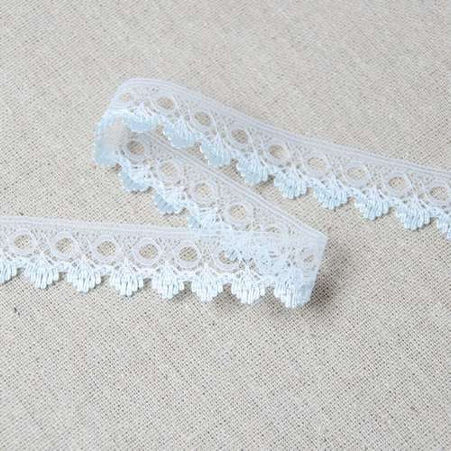 3 metres Eyelet knit in lace trim 18mm 