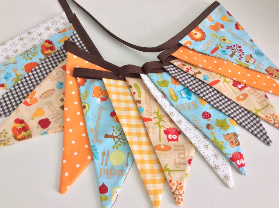 Autumn bunting - Thanksgiving bunting, Harvest bunting, 14flags
