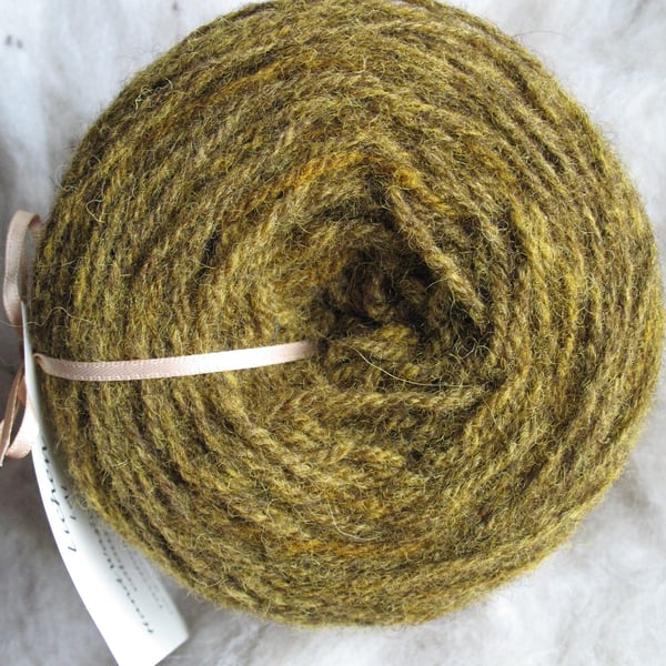 Hand-dyed Pure Jacob Light Aran Wool Lichen 100g