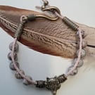 Hook leather Wrap bracelet 