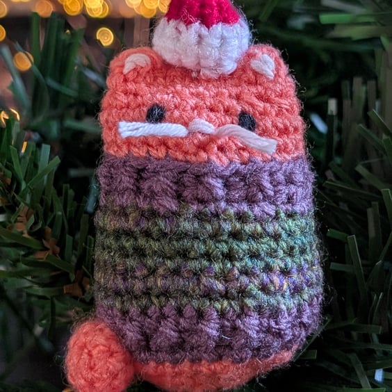 Ginger Cat Christmas Tree Decoration, Cat Christmas Gift, Cat Hanging Decoration