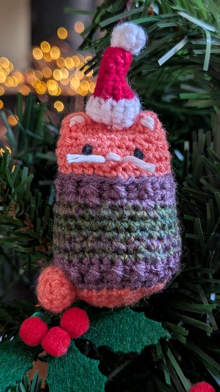 Ginger Cat Christmas Tree Decoration, Cat Christmas Gift, Cat Hanging Decoration