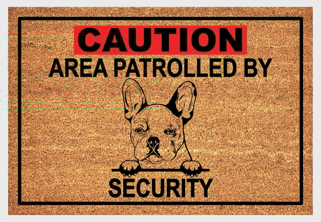 French Bulldog Security Door Mat No.2 - French Bulldog Doormat - 3 Sizes