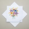 hand painted original art blank greetings card ( ref FA60 D7 )
