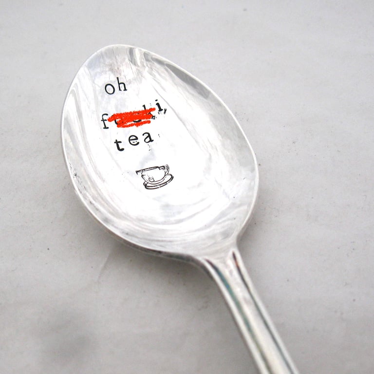 Rude sweary f-word teaspoon