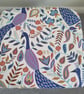 Storage Footstool Fryetts Peacocks Amethyst Fabric Pouffe Birds Blue Purple Seat - Image 5