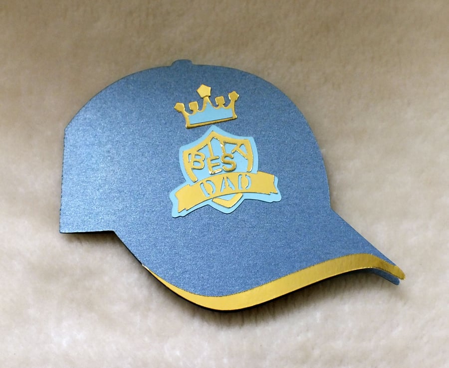 Handmade Father's Day Baseball Cap Card
