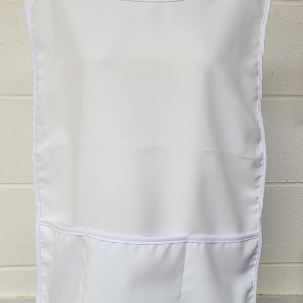 White golf caddy bibs - Made in England. option to personalise