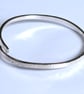 Narrow Hammered Bangle, Sterling Silver - Image 8