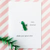 christmas card - shake your sprout stick - handmade card 