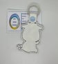Embroidered Cow Keyring - Image 2