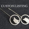 Silver rabbit drop earrings