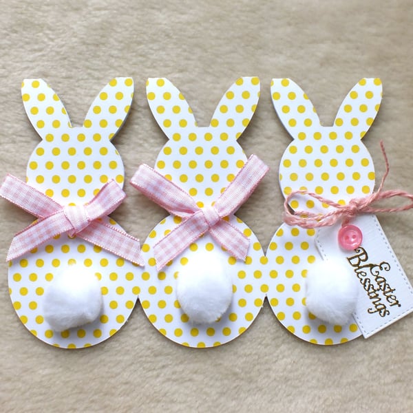 Handmade Three Bunnies Easter Card
