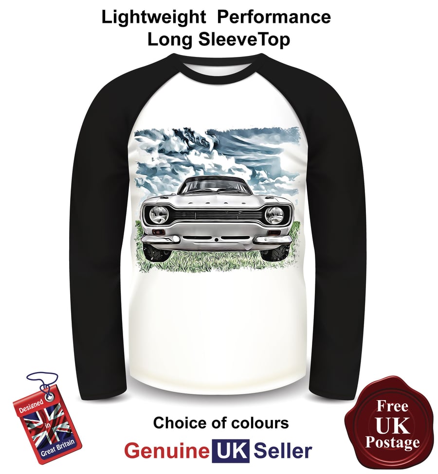 Ford Escort MK1, Escort Mens Long Sleeve T Shirt, Ford Escort MK1 Mens Top
