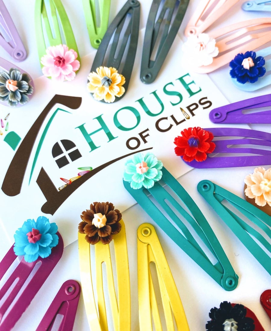 Bouquet of Clips - Flower Hair Clips - Floral Hair Clips - Flower Barrettes - Gi