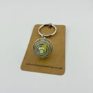 Yellow Cat's Eye Marble Keyring, Gift for Best Friend, Sunshine Good Luck Charm