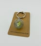 Yellow Cat's Eye Marble Keyring, Gift for Best Friend, Sunshine Good Luck Charm - Image 1