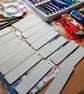 Hand painted wooden bookmarks red - Image 4