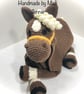 Crochet Baby Blanket, 2 in 1 Cuddle & Play blanket, Horse Blanket. - Image 2