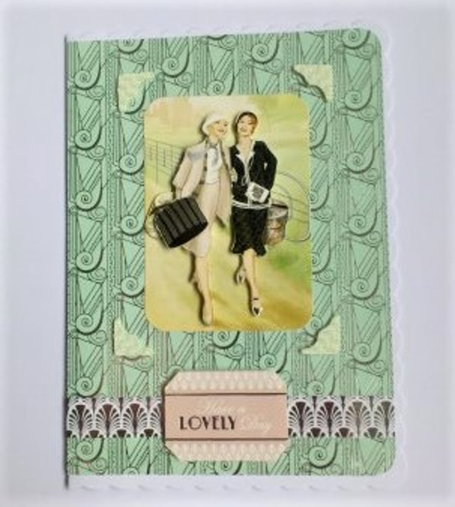 Have a Lovely Day Art Deco Card