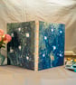8x10 journal, Cyanotype with Black-eyed Susans & Ox-Eye Daisies, gold(Folksy147) - Image 2