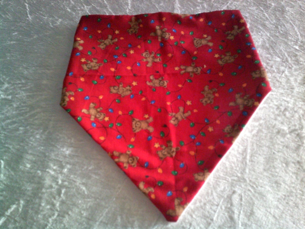 Teddy Bears and Fairy Lights Christmas Dribble Bib