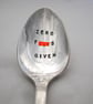 Zero F-s Given, Rude Sweary Handstamped Floral Coffee Spoon - Image 1