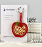 Apple felt keyring - teacher thank you gift