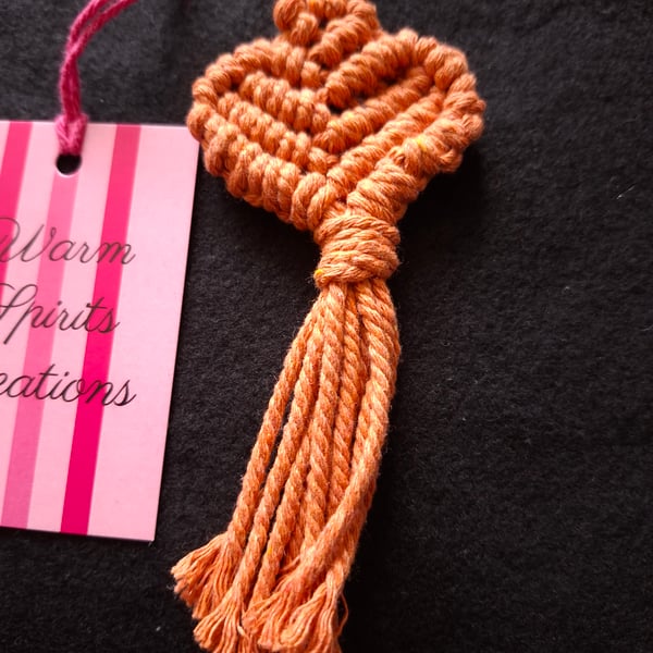 Macrame Heart shaped Keyring
