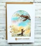 Birthday card- fox, daisy, sunset, textured - Image 7