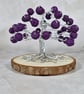 Small Wire Tree with Purple Synthetic Lava Beads on a Wooden Base - Image 2