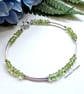 Designer Natural  AA Quality Heibi Peridot Sterling Silver Bracelet  - Image 3
