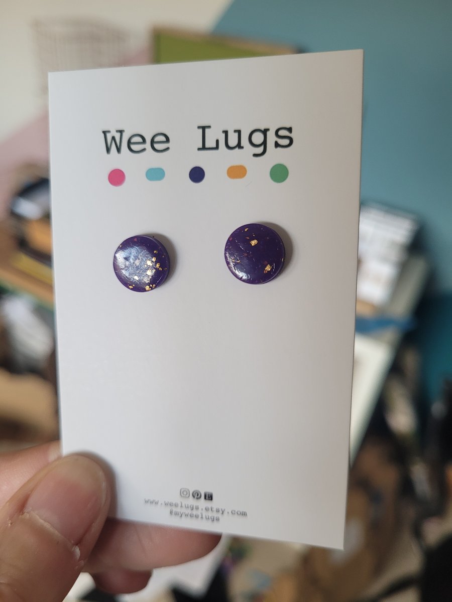 Deco Circle - Polymer Clay Stud Earrings