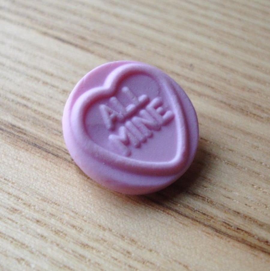All Mine Love Heart Badge