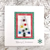 Christmas Card with Detachable Glass Tree Decoration 