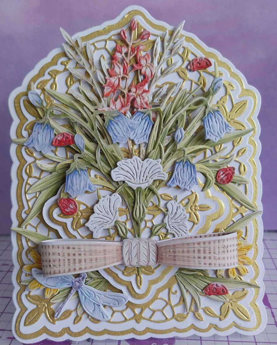 Floral Decoupage Card 