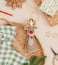 Embroidered Reindeer Christmas Decoration